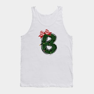 Letter B - Christmas Letter Tank Top